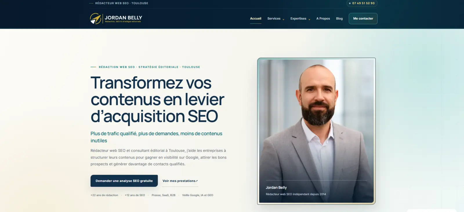 Page d’accueil de Jordan Belly